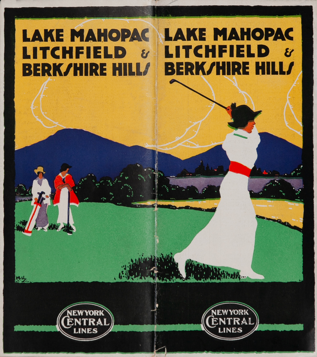 Lake Mahopac Litchfield and Berkshire Hills New York Central Lines Original Travel Brochure