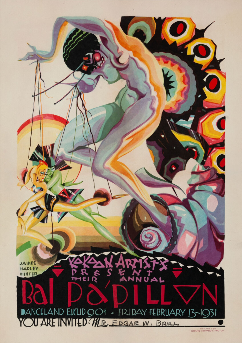 Kokoon Artists Present Their Annual Bal Papillon Original Invitation Poster