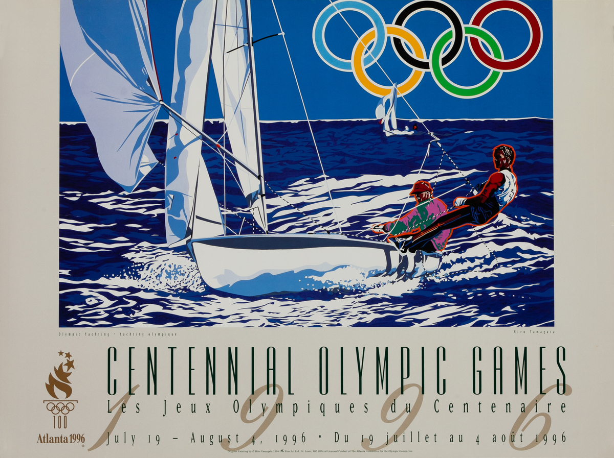 Original 1996 Atlanta Olympics Poster Yachting (Yamagata)