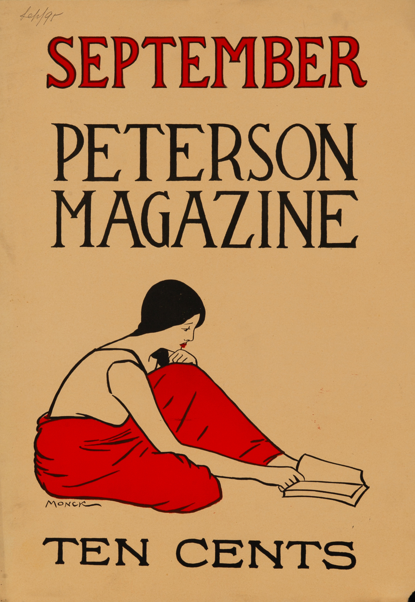 Peterson Magazine September Original American Literary Poster