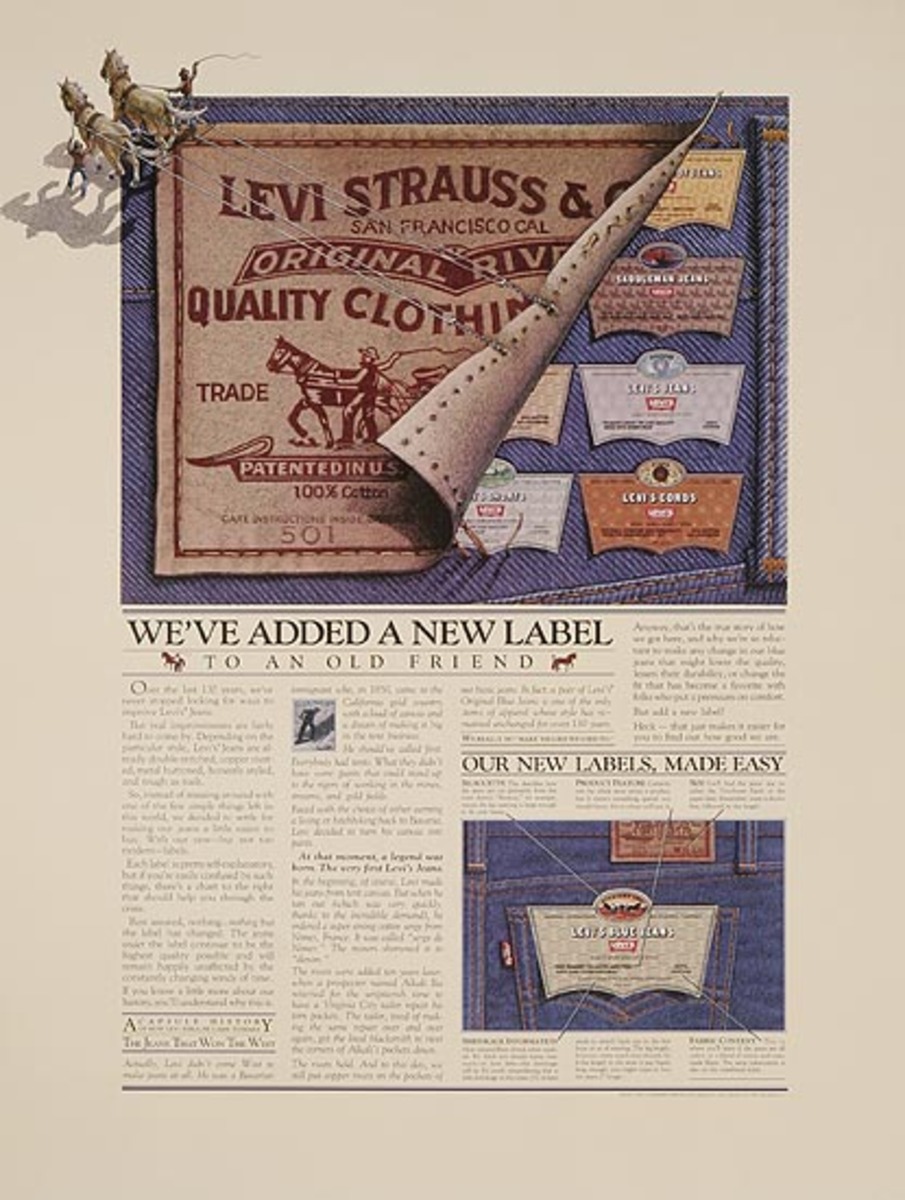 We've Added a New Label Levi's Pants Original Advertising Poster 