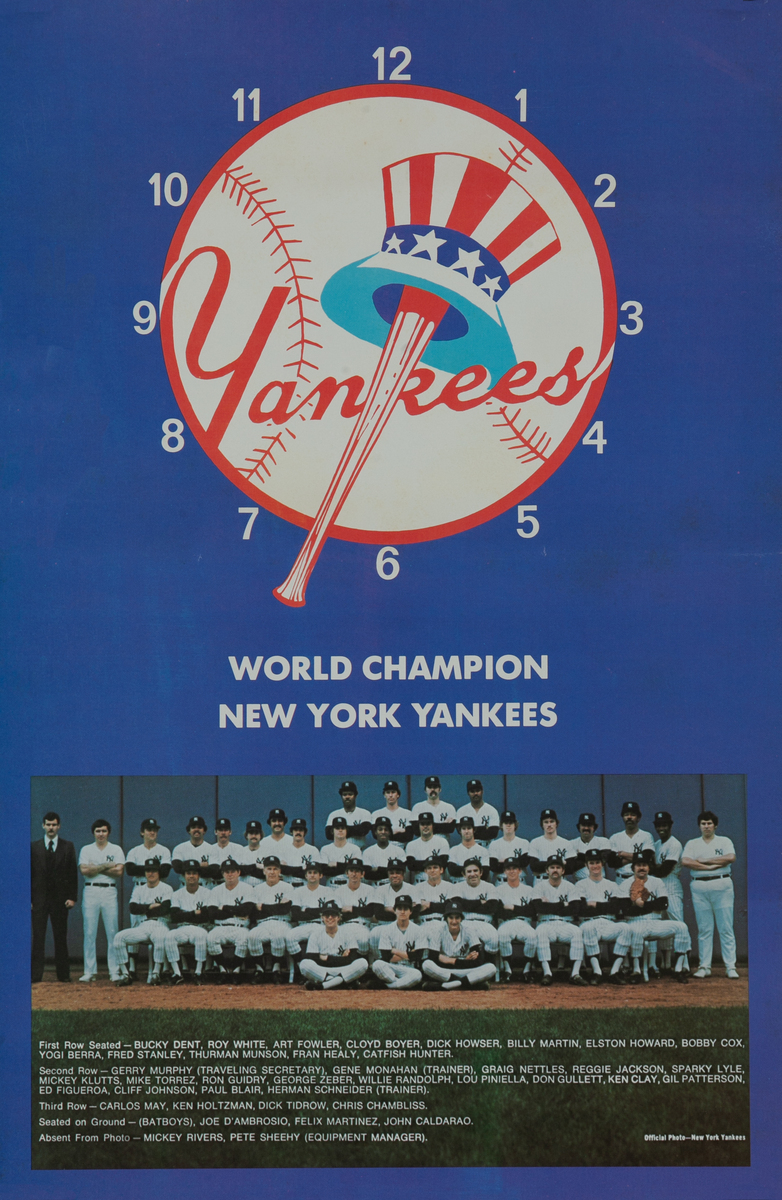 World Champion New York Yankees Original Baseball Poster