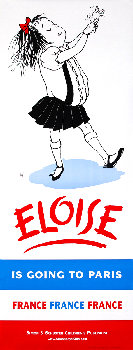 Eloise is Going to Paris France Original Children's Book Poster