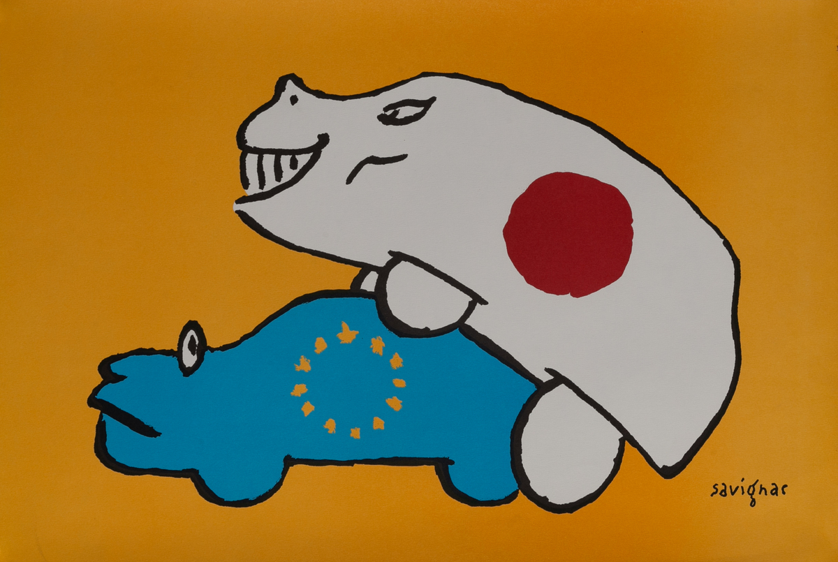 European Union anti-Japanese Trade Protest Poster