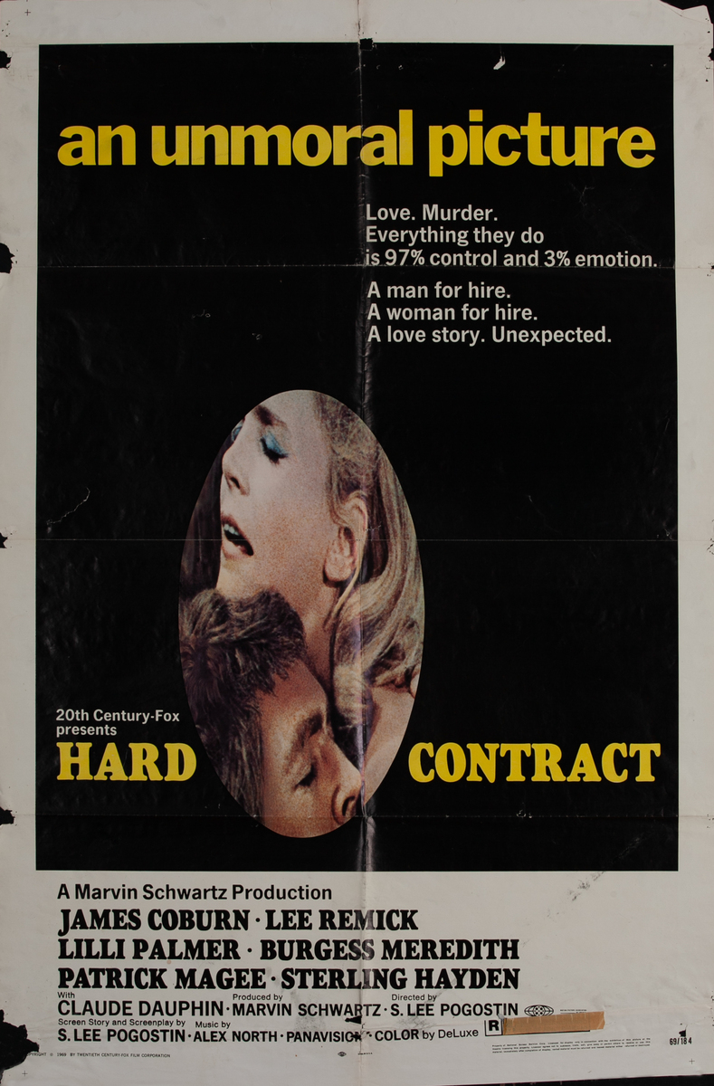 Hard Contract An Unmoral Picture 1sh Original Movie Poster