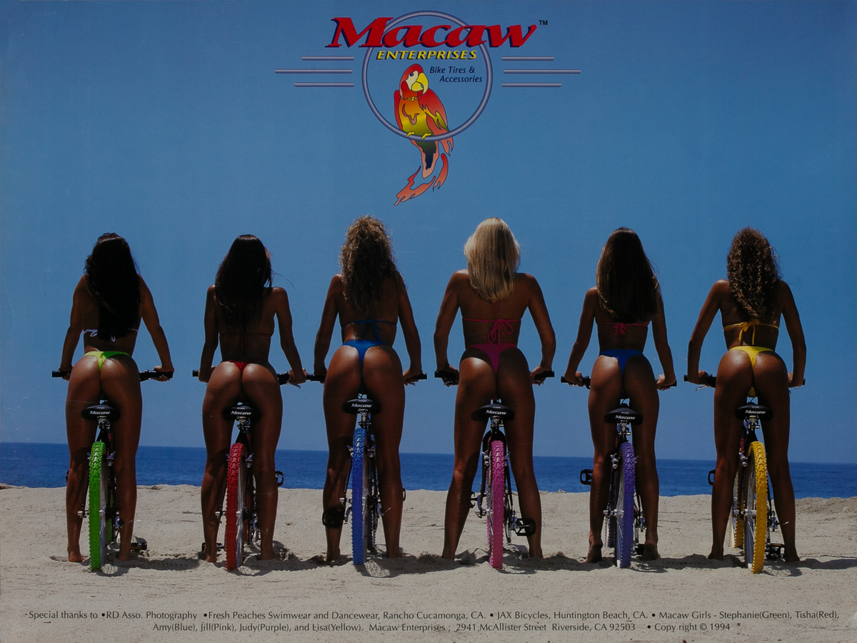 Macaw Enterprises Bike Tires and Accessories Original Advertising Poster