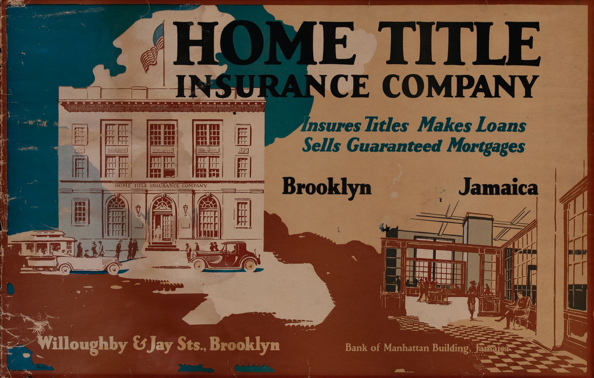 Home Title Insurance Company Original Advertising Poster
