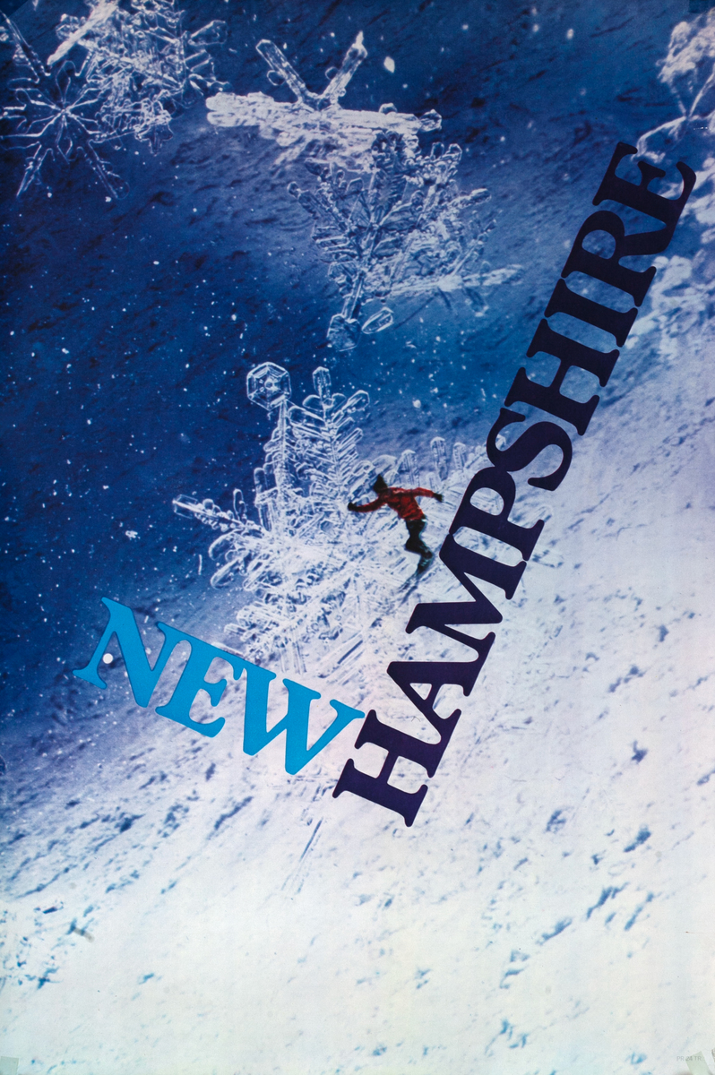 New Hampshire Snowflakes Original Ski Poster