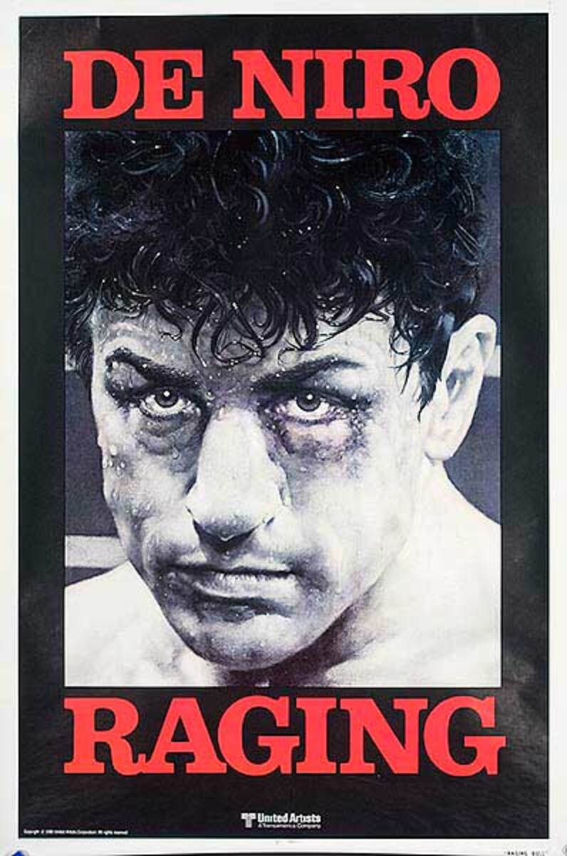Raging Bull advance release Vintage Original Movie Poster