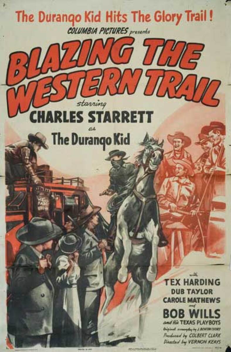 Blazing the Western Trail Original Vintage Movie Poster