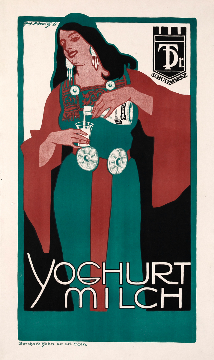 Yoghurt Milch Original German Advertising Poster