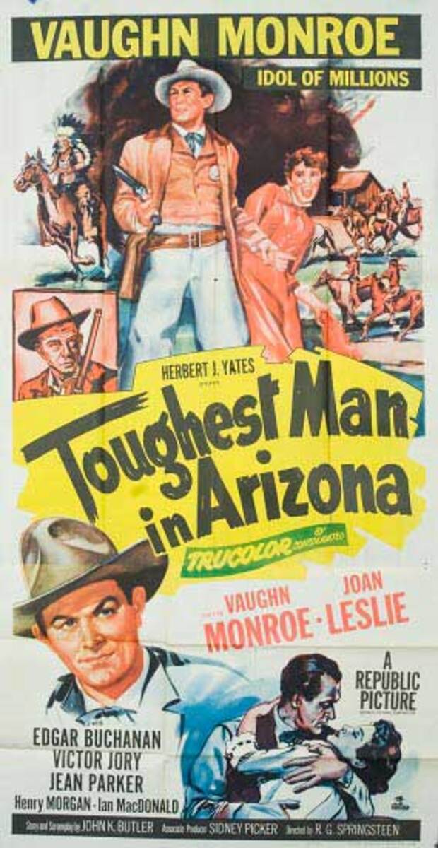 Toughest Man in Arizona  B Vintage Original Movie Poster 3 Sheet
