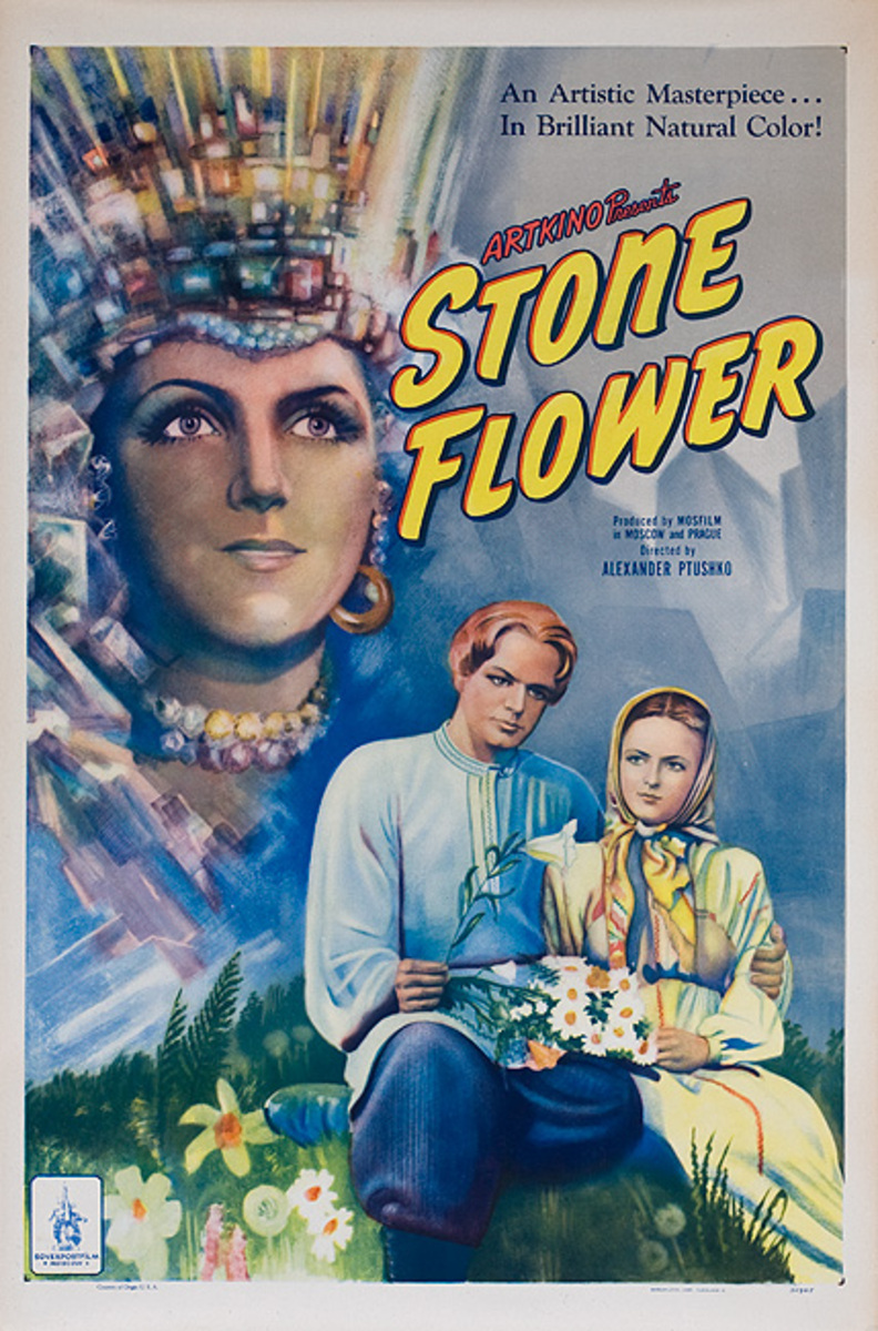 Stone Flower Original Vintage Russian Movie Poster Sovexportfilm USSR