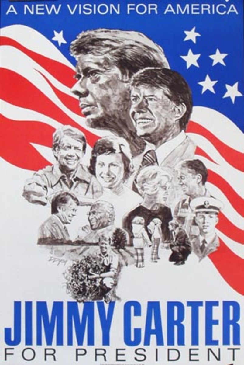 Jimmy Carter For President Original Political Poster