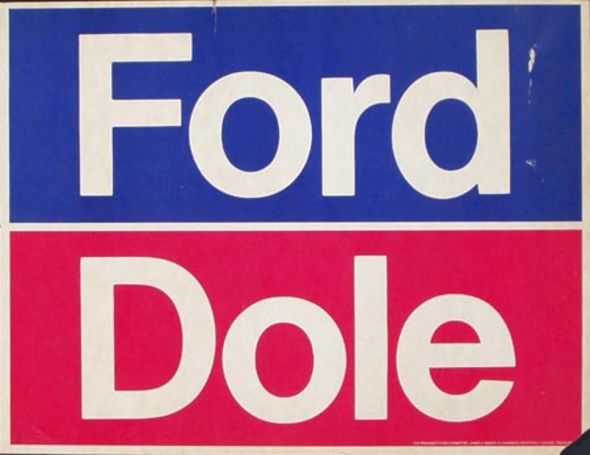 Ford Dole Original Vintage Political Poster