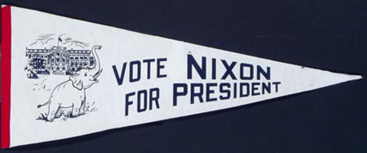 Nixon Original Vintage Political Pennant