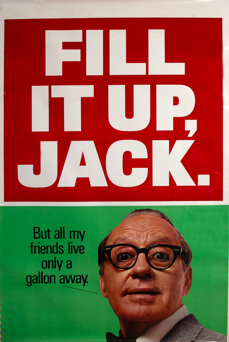 Fill it up Jack, Original Texaco Oil Advertising Poster