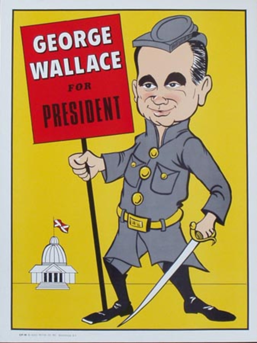 George Wallace Original Vintage Political Poster satire