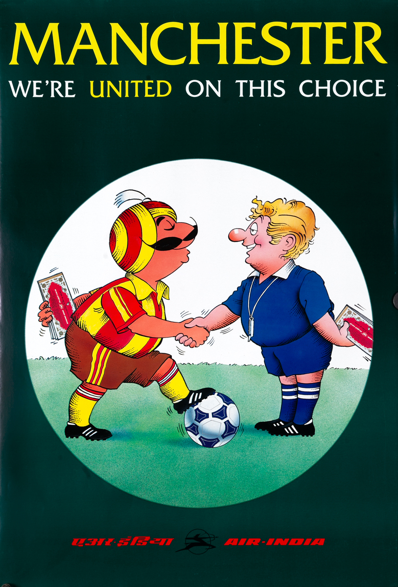 Air India Travel Poster - Manchester We’re United on the Choice