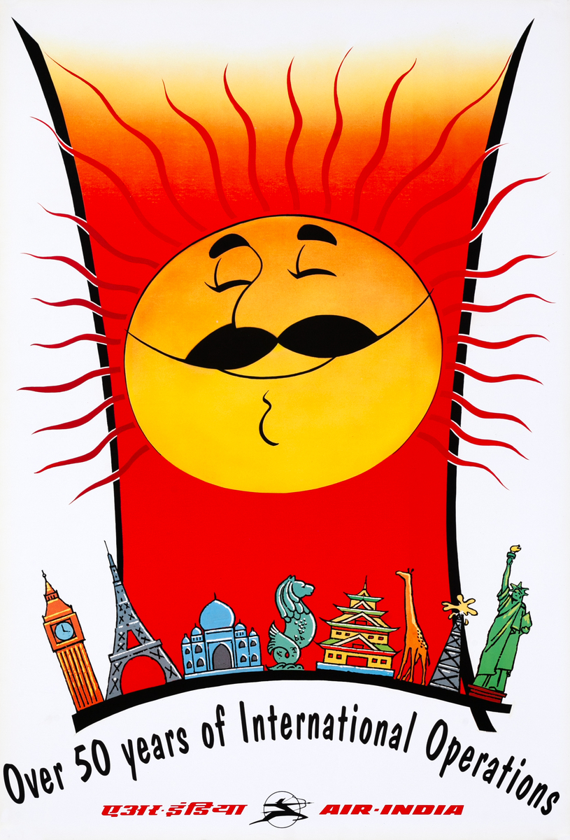 Air India Travel Poster - Over 50 years if International Operations