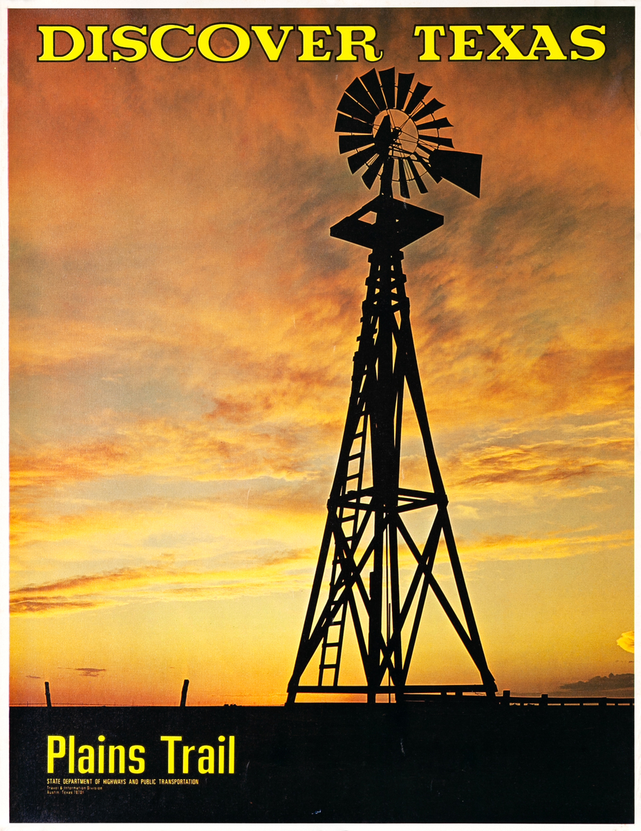 Discover Texas Plains Trail Original Travel Poster