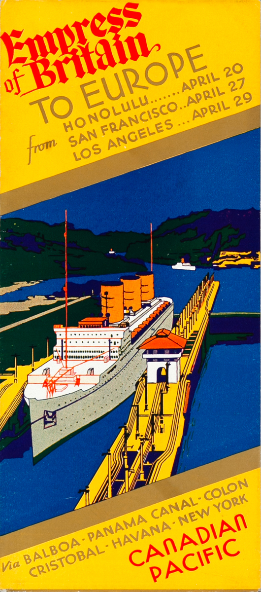 Empress of Britain to Europe Original Canadian Pacific Brochure