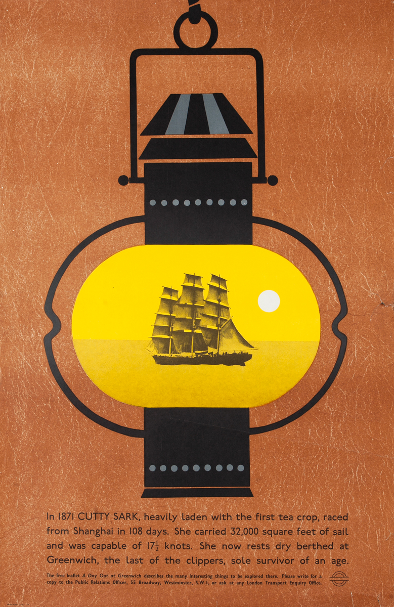 London Underground Cutty Sark Original British Travel Poster