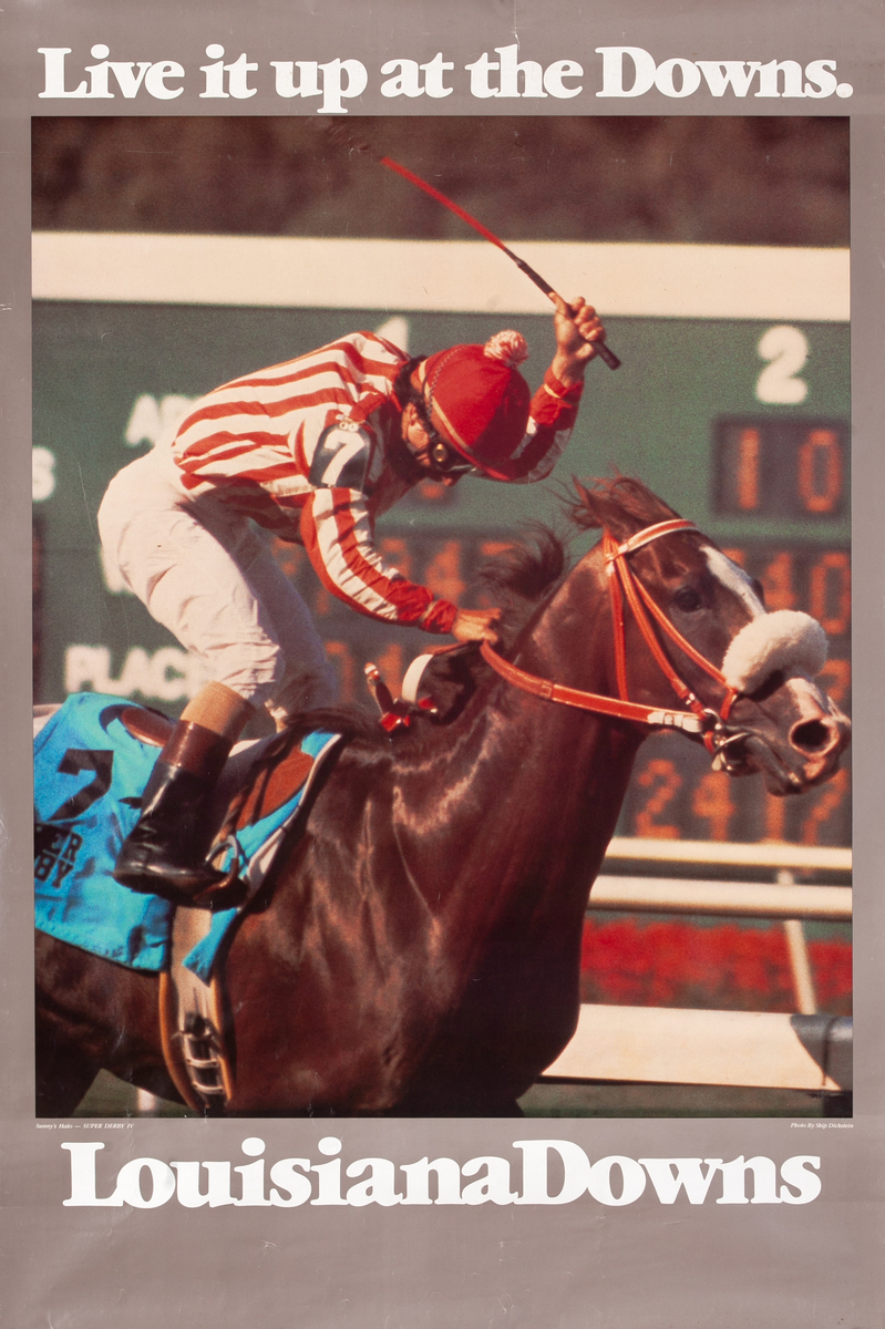 Live it up at the Downs Original Louisiana Downs Travel Poster