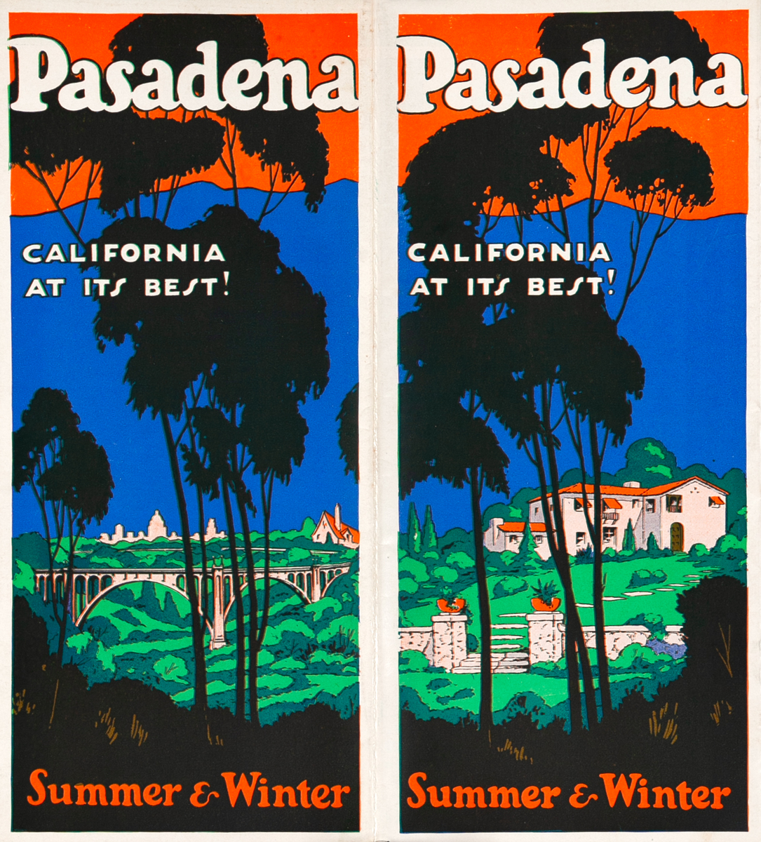 Pasadena California at its Best! Original Travel Brochure