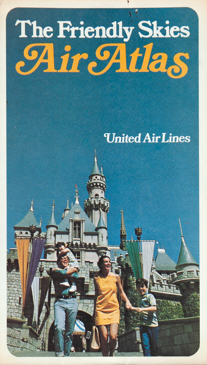 The Friendly Skies Air Atlas Original United Airlines Brochure