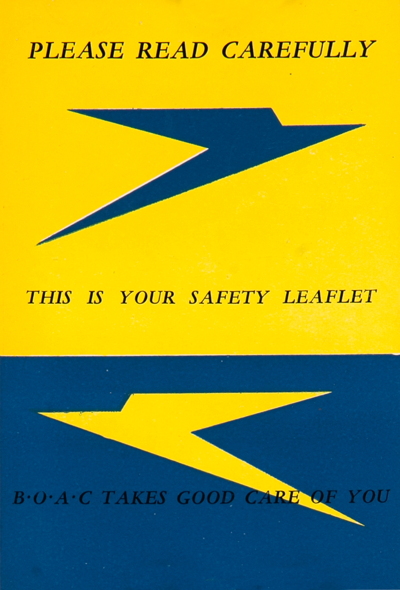 BOAC Safety Leaflet Original Travel Brochure