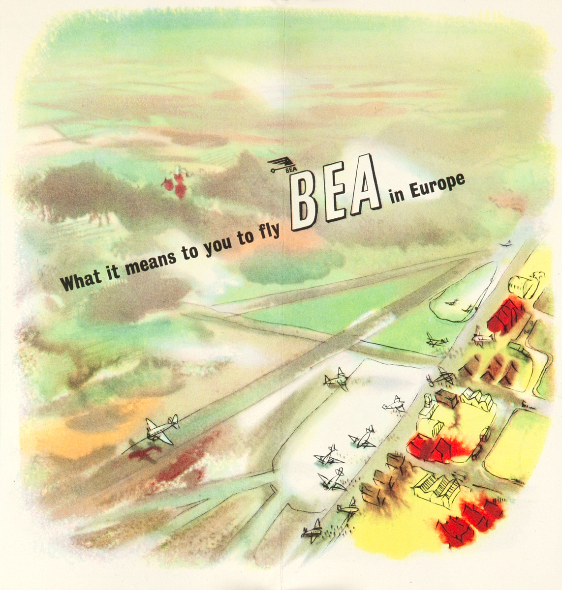 What it means to you to fly BEA in Europe Original Travel Brochure