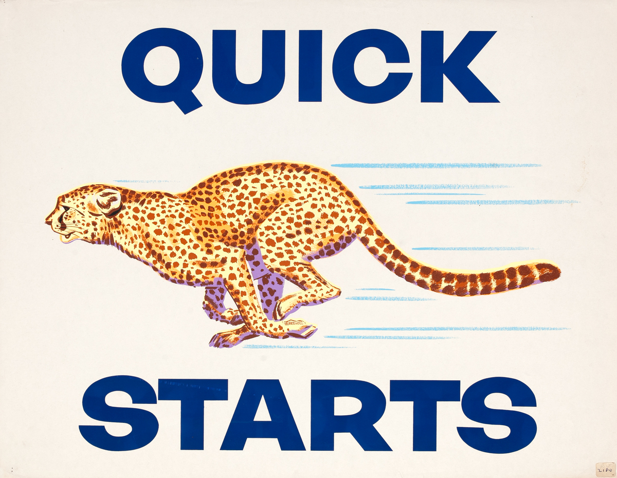 Quick Starts Original Gas Station Poster