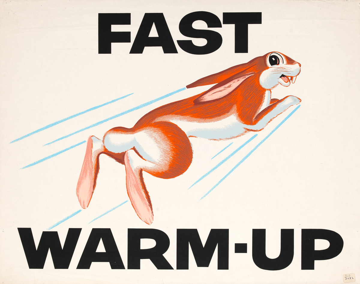 Fast Warm-Up Original Gas Station Poster