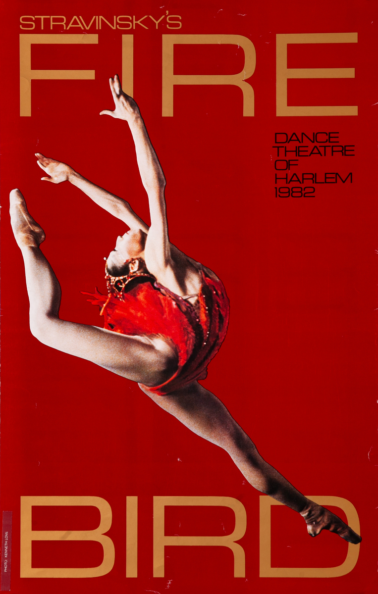 Stravinsky's Fire Bird Original Dance Theatre of Harlem 1982 Ballet Poster