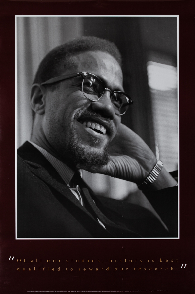 Malcom X Original Black History Poster
