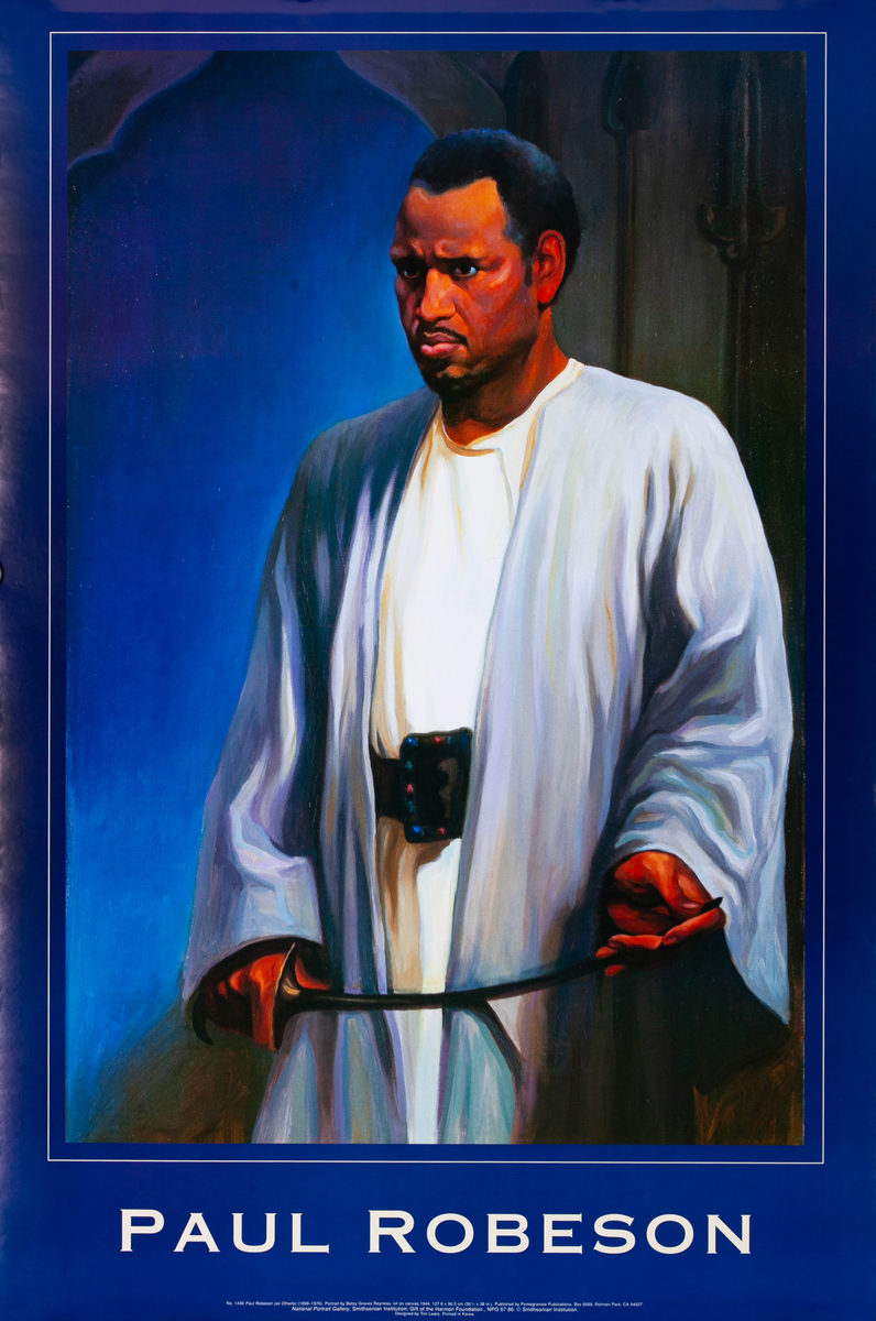 Paul Robeson Original National Portrait Gallery Smithsonian Institution Exhibition Poster