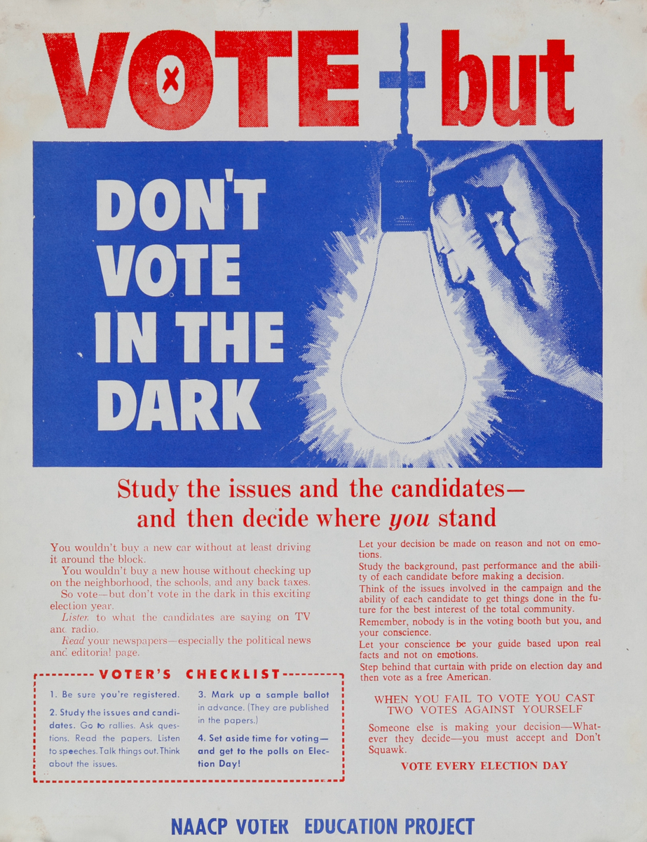 Vote but Don't Vote in the Dark Original NAACP Voter Education Project