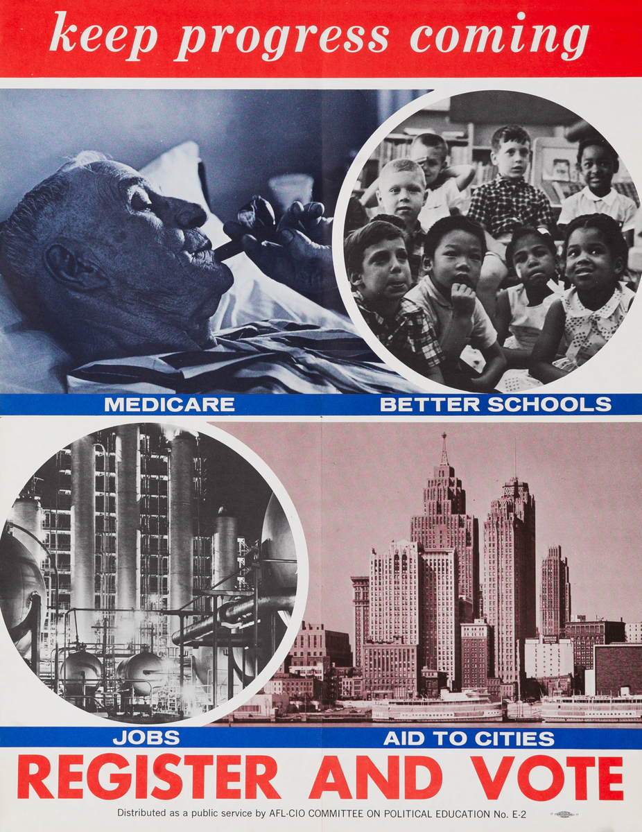Keep Progress Coming Register and Vote Original Voter Registration Poster