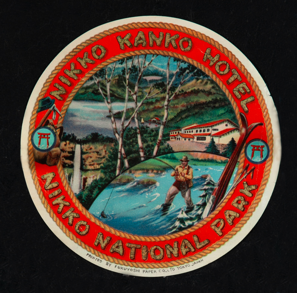Nikko Kanko Hotel Nikko National Park Original Japan Luggage Label 