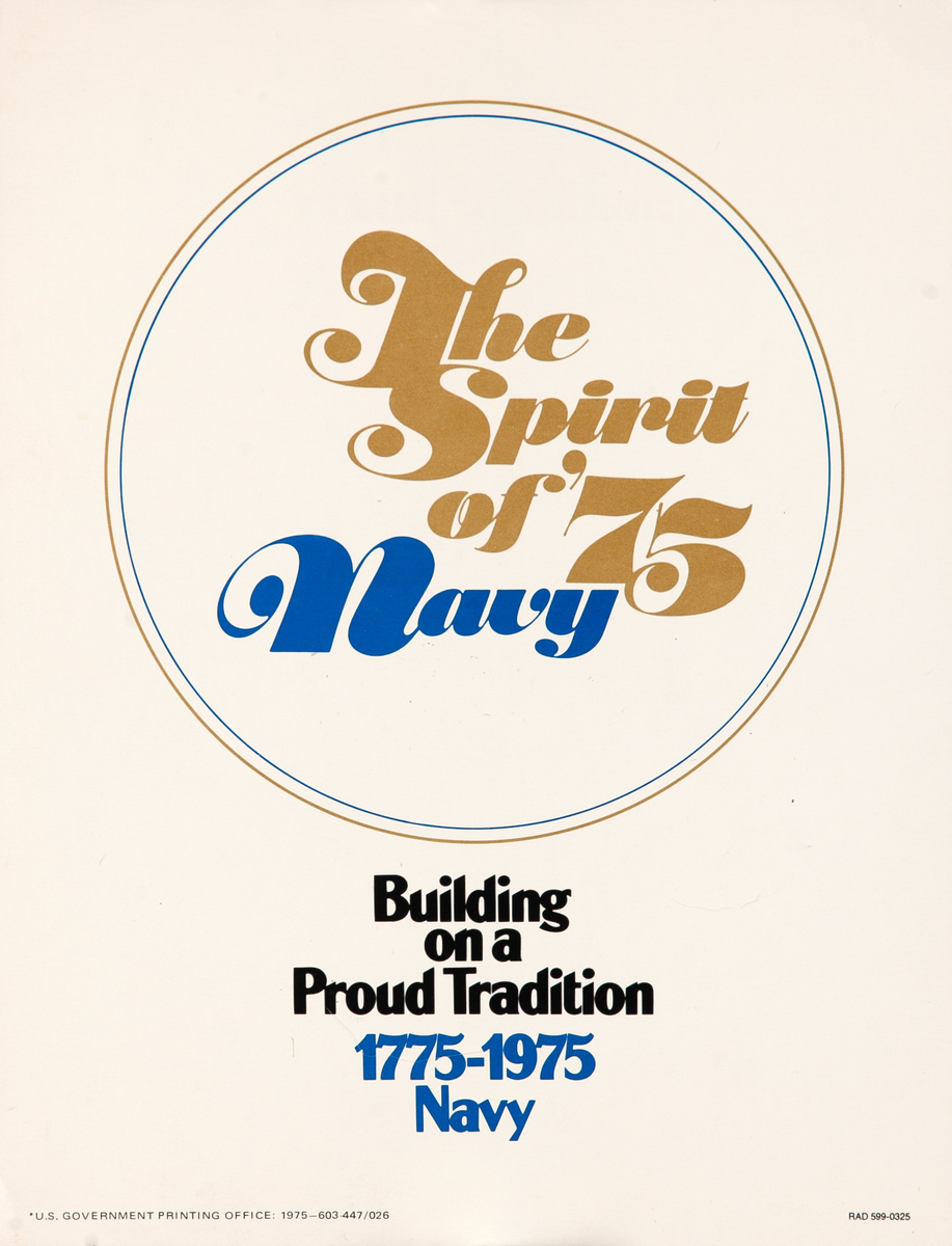 The Spirit of '76 Navy Original Vietnam War Recruiting Poster