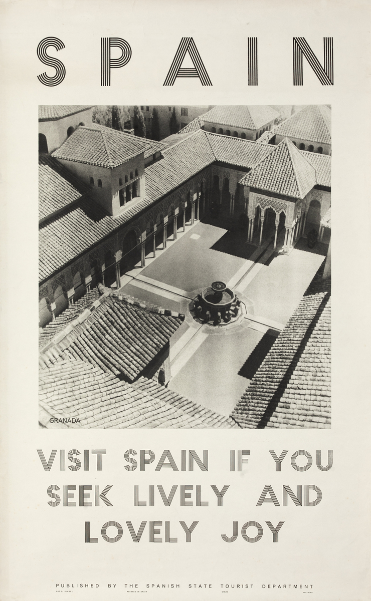 Visit Spain If You Seek Lively and Lovely Joy Original Travel Poster