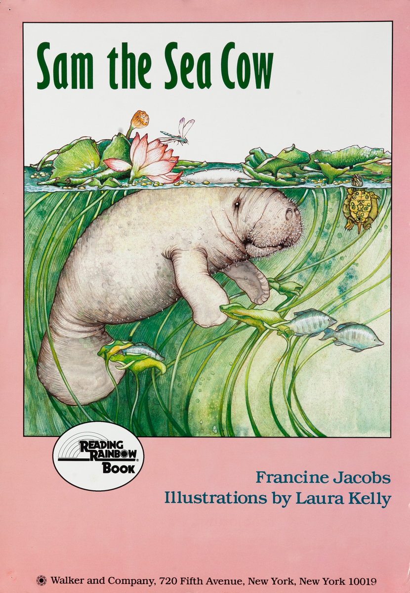Sam the Sea Cow Original Reading Rainbow Children's Book Poster