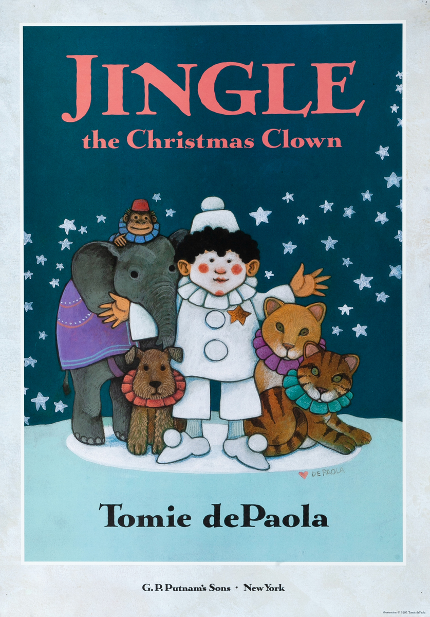 Jingle the Christmas Clown Original Children's Book Poster
