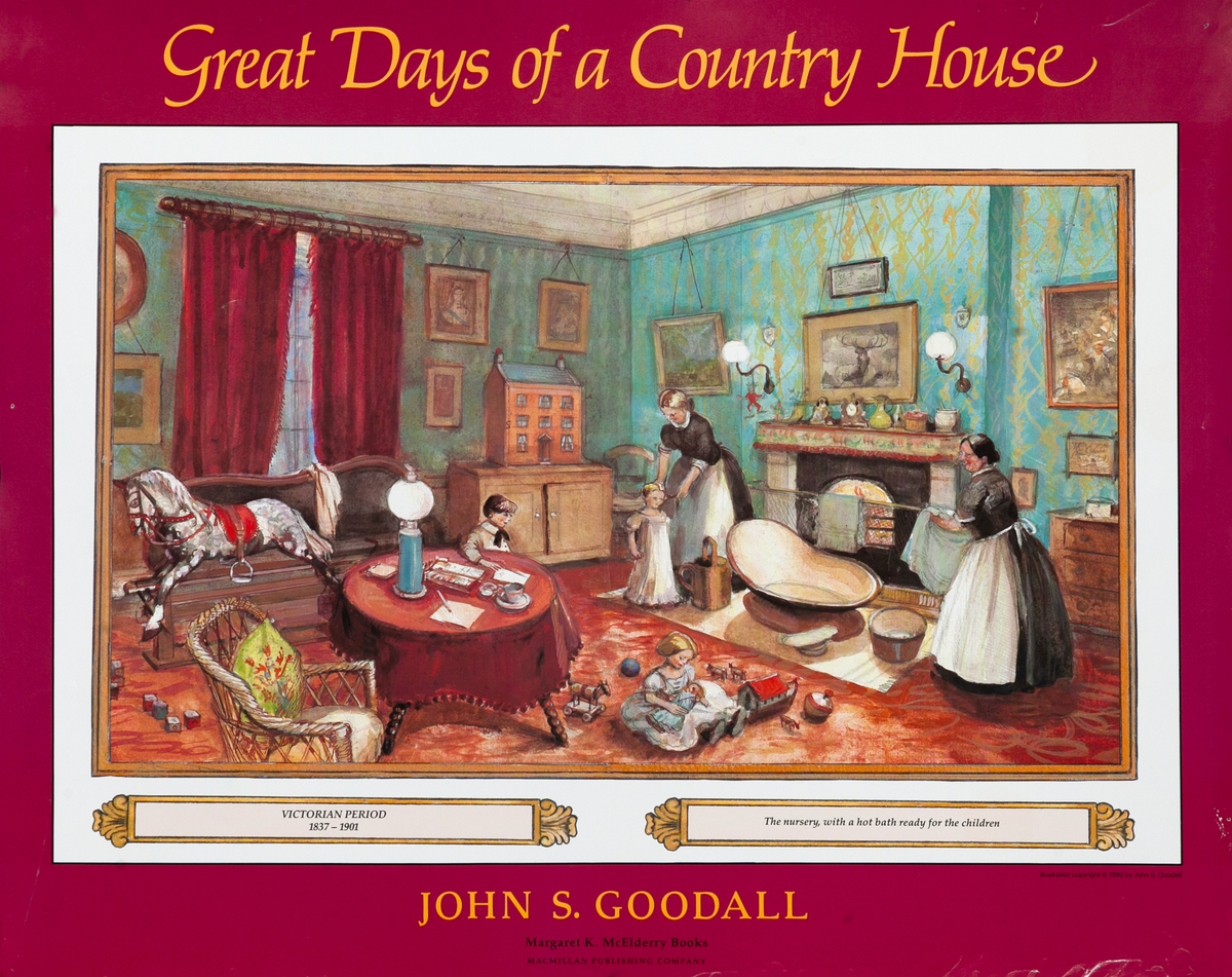 Great Days of a Country House Original Children's Book Poster