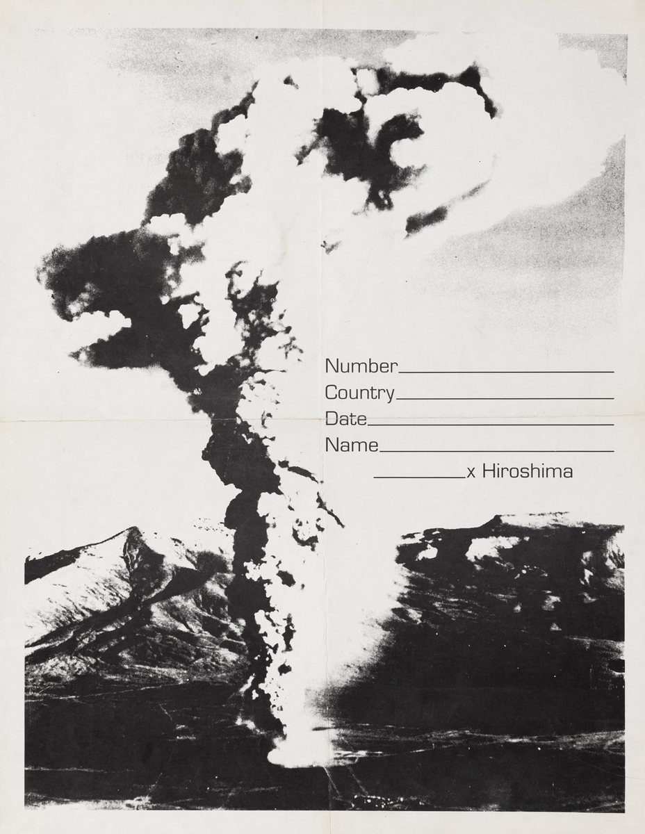 Original Anti-Nuclear Bomb Poster Hiroshima