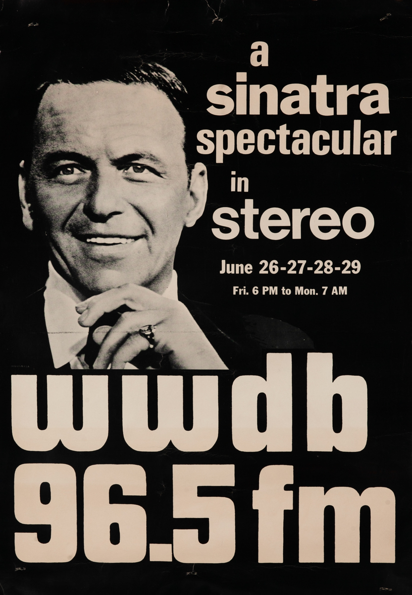 A Sinatra Spectacular in Stereo WWDB Original Radio Advertising Poster