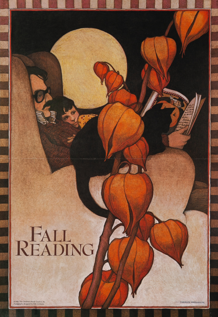 Fall Reading Original Children's Book Council Poster