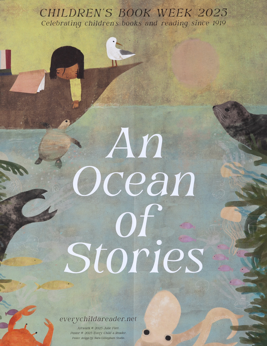 An Ocean of Stories Original Children's Book Week 2025 Poster