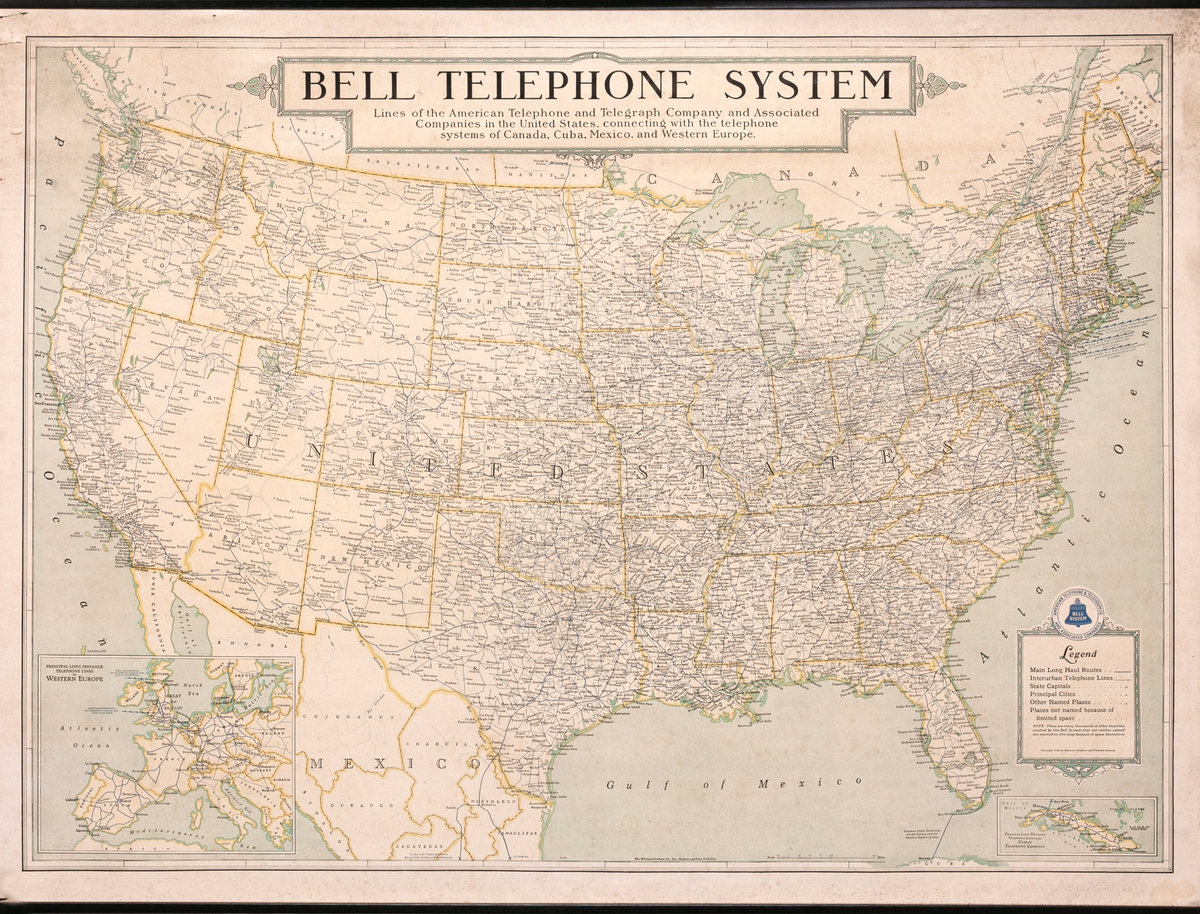 Bell Telephone Systems Service Map